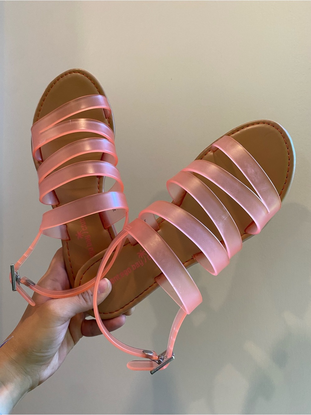 Strappy Pink Jelly Sandals